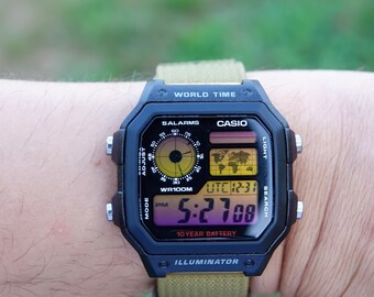 CASIO カシオ 腕時計 AE1200 カスタムモデル サンセット・ロワイヤル - カシオ AE-1200 をベースにした改造時計