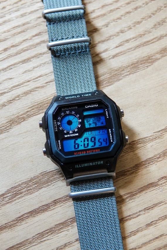 Polar Blue – Modified Watch Based on Casio AE-1200 – Royale -blue