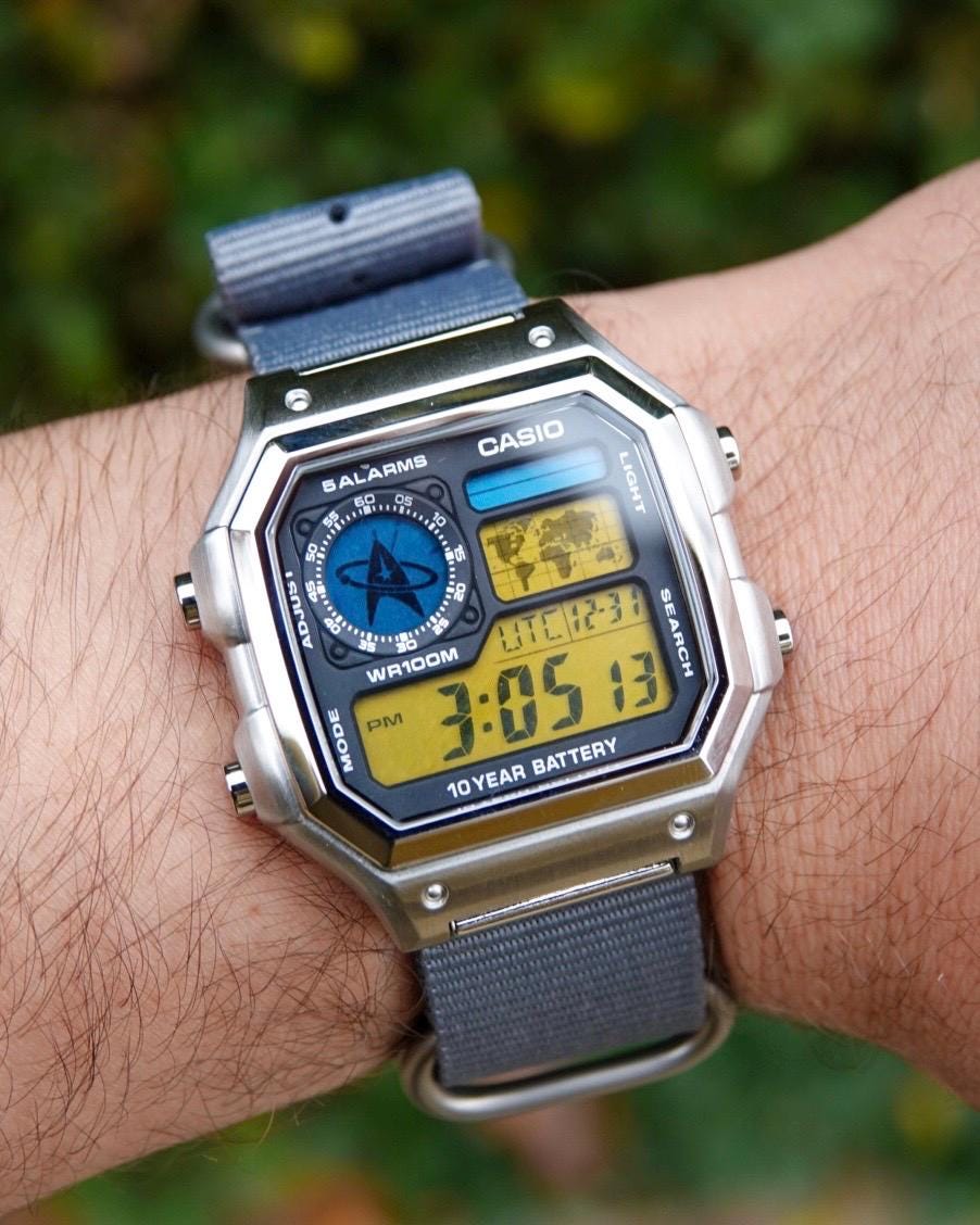 Enterprise Royale – Modified Casio AE-1200 - Star Trek Inspired