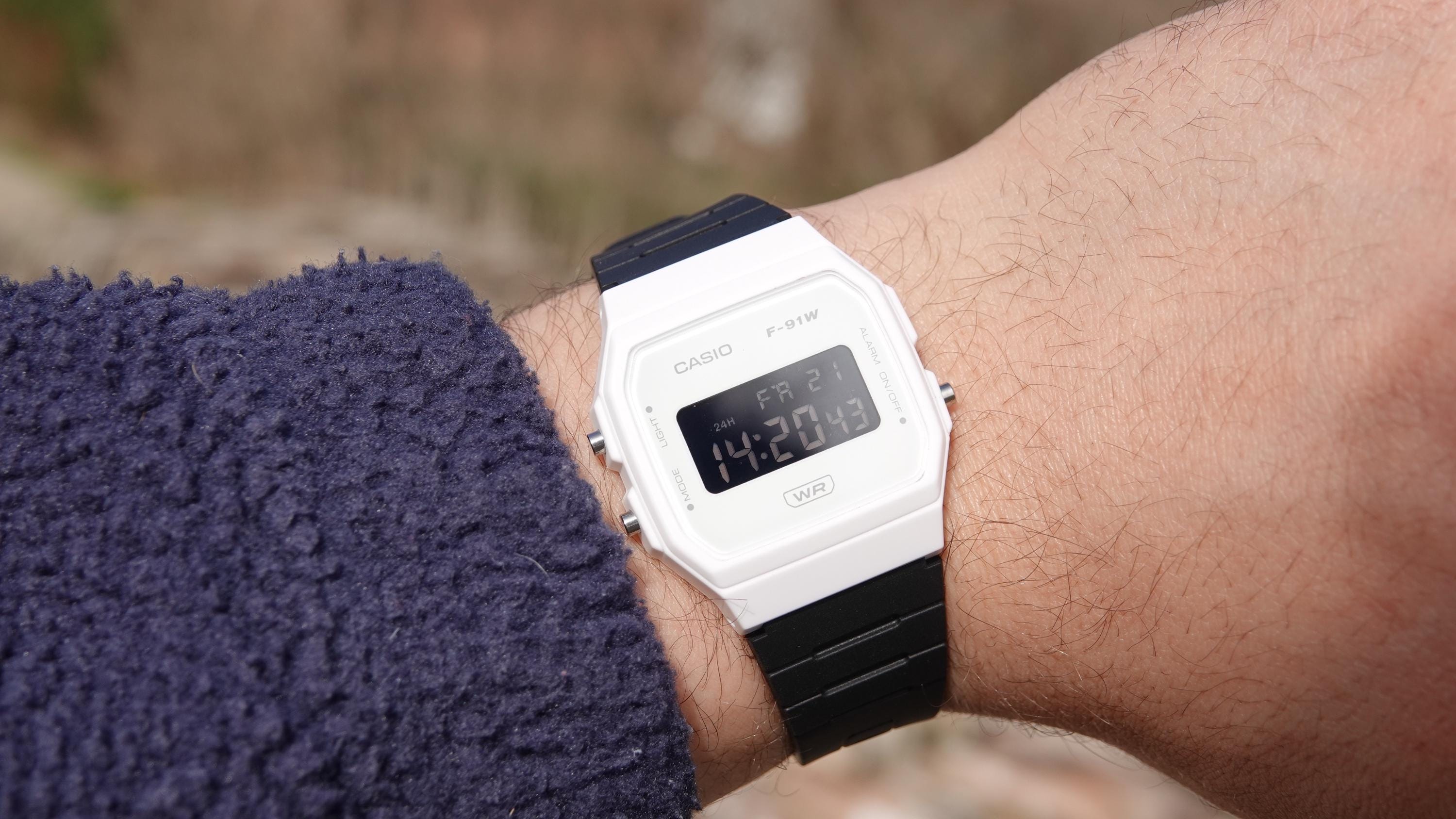 Panda – Modified Watch Based on Casio F-91W – Transparent White