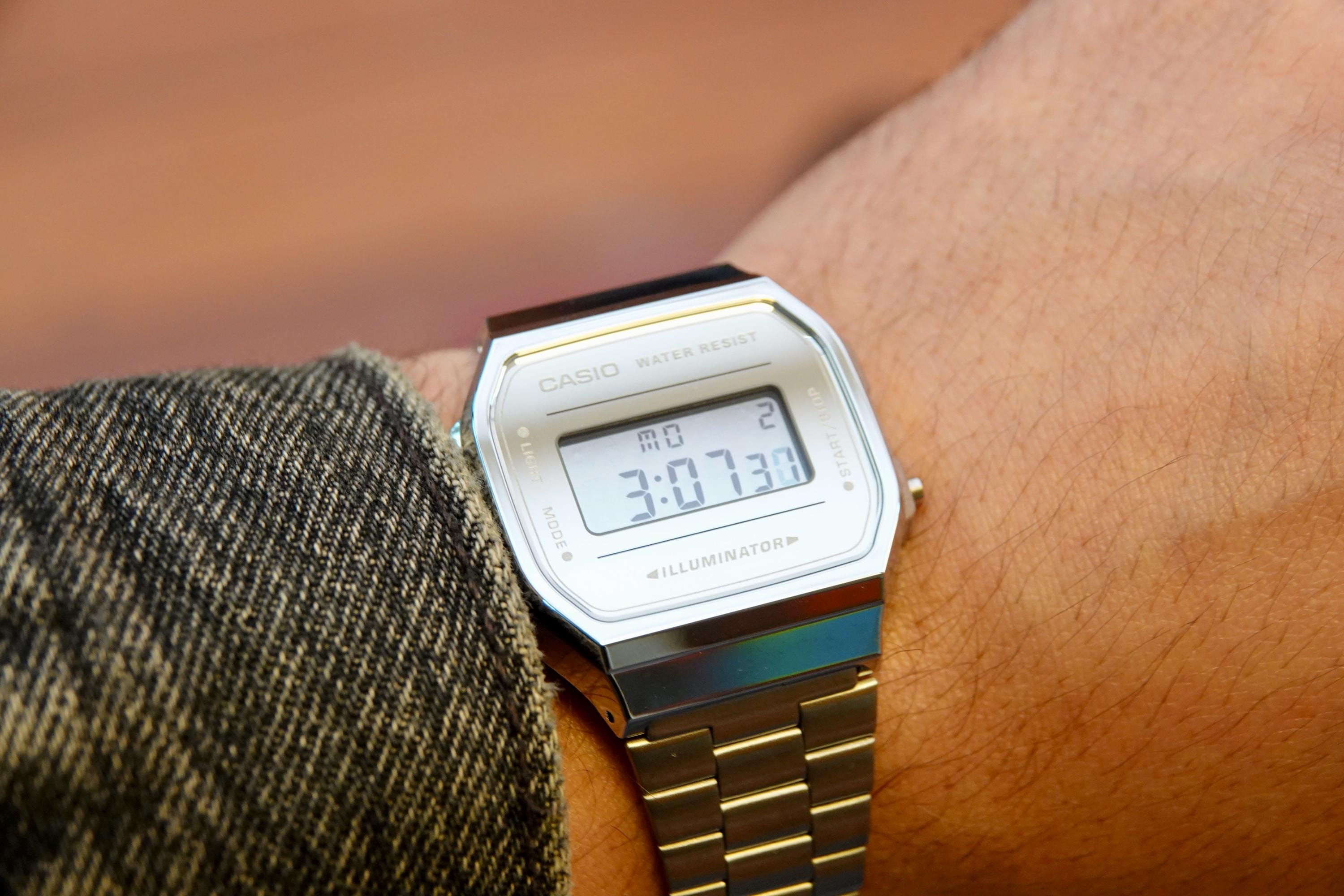 Mirror Time – Modified Watch Based on Casio A168 – Chrome Mirror 