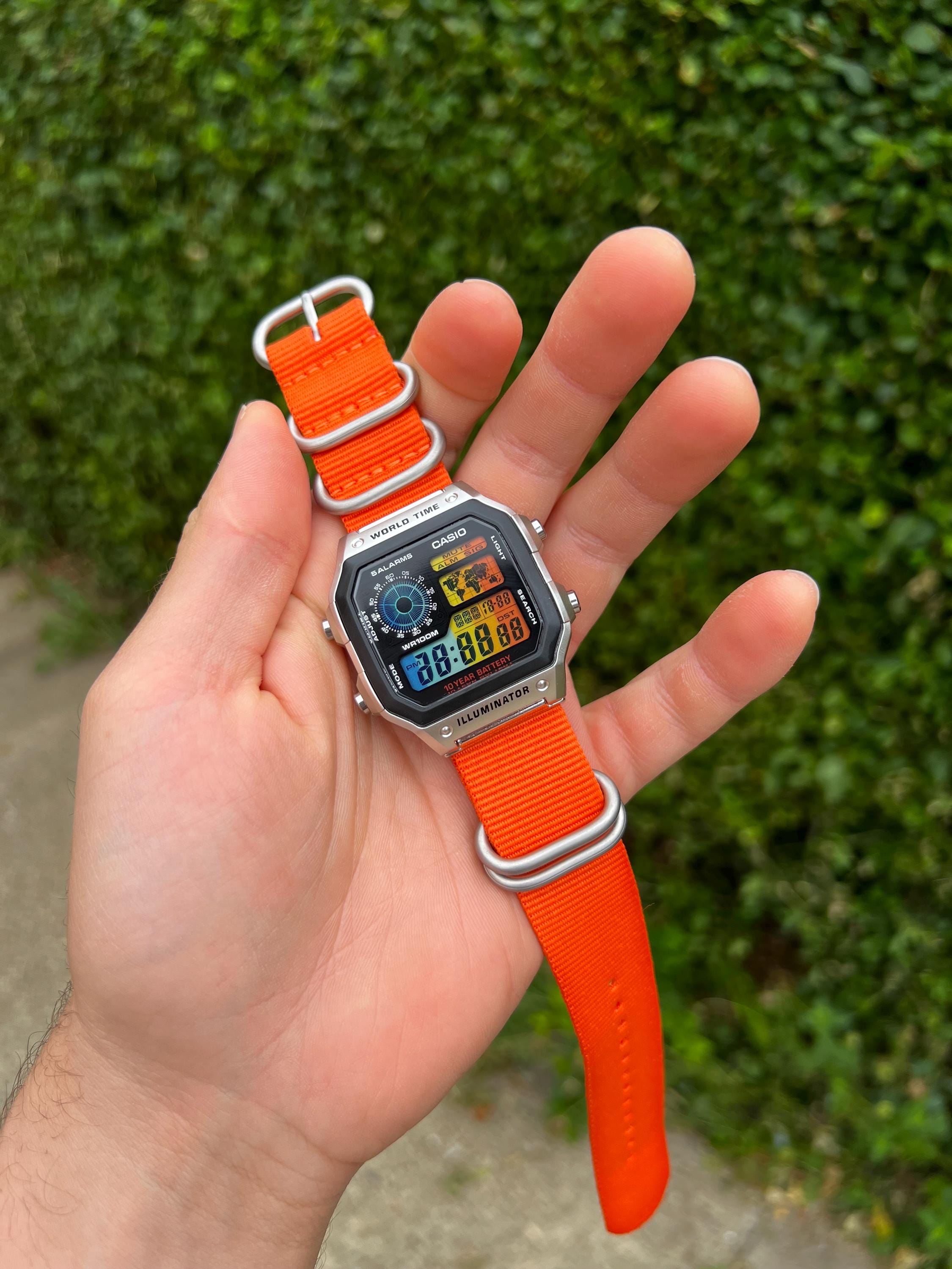Orange Days – Modified Watch Based on Casio AE-1200 – Orange