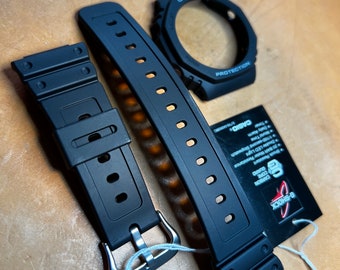Cinturino G-shock Cinturino originale Casio da 16 mm per orologio GA-2100 GA2100 con adesivi personalizzati Cinturino per orologio Casio nero GShock