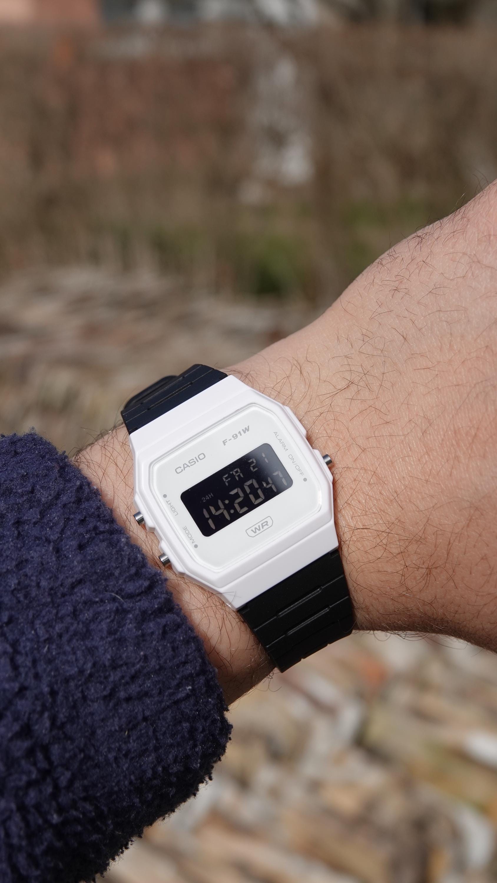 COPY - D&G White Retro Digital Watch White Digital Watches by G-SHOCK: White Watches for Men  main image 3