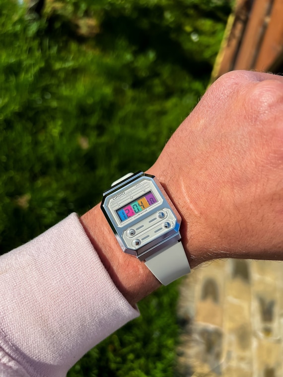 Candy – Modified Watch Based on Casio A100 – Colorful Multitone
