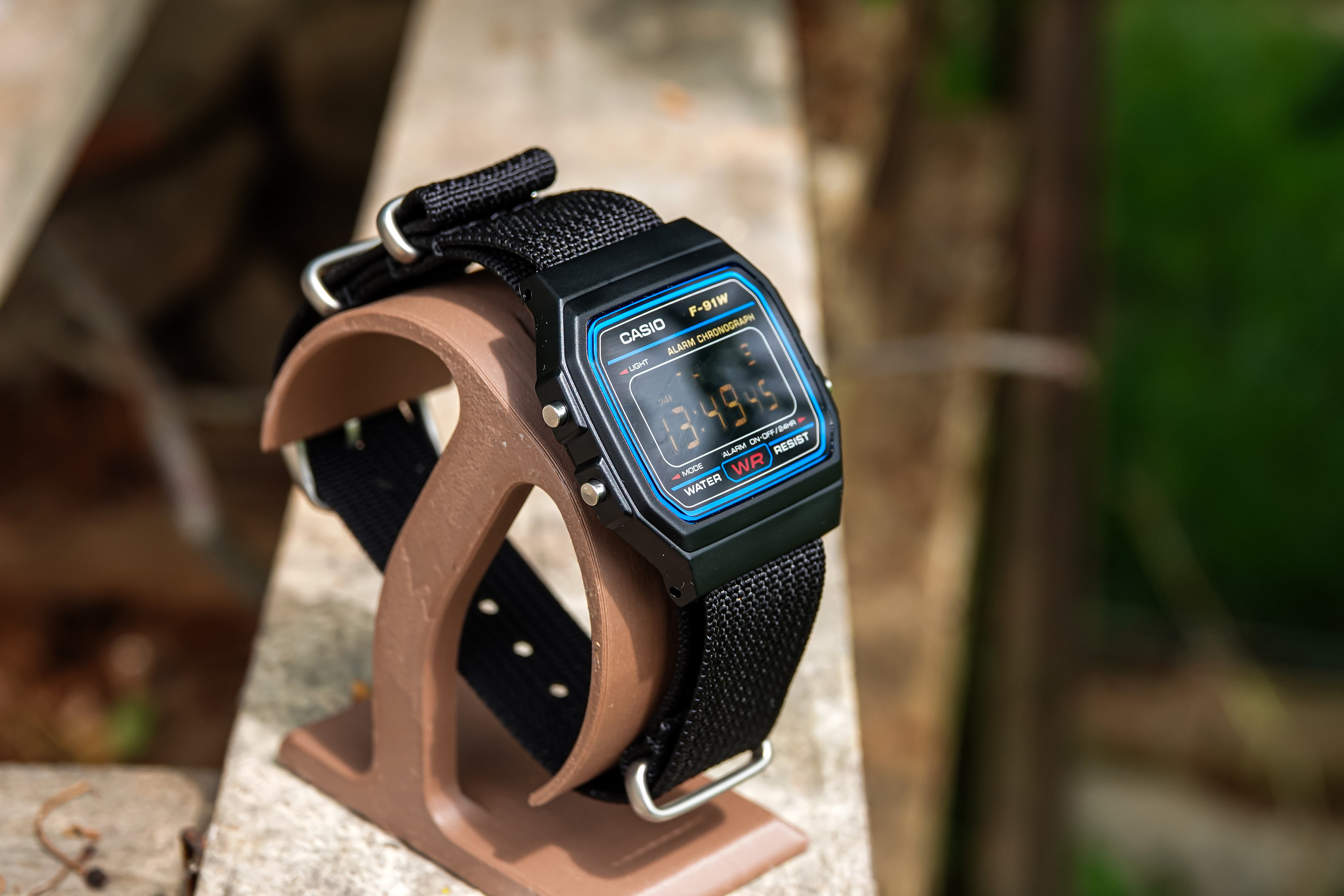 Casio F 91W Hydromod Pitch Black Modified Black Casio F91W Black Screen Mod Custom Casio Watch Etsy UK