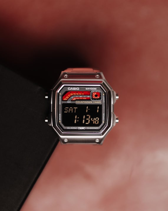 Redline Meter – Modified Watch Based on Casio WS-1600 – Full Metal