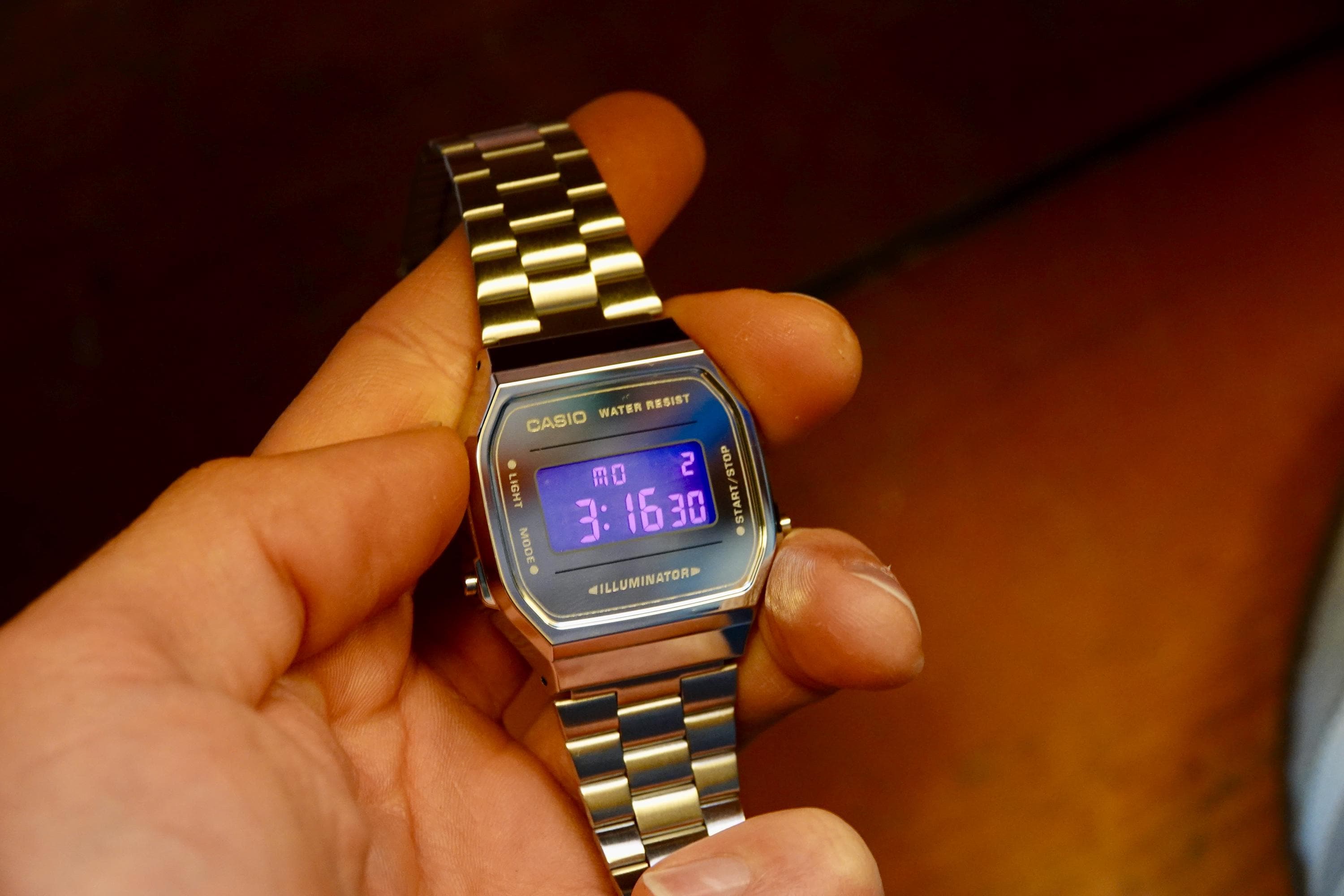Mirror Time – Modified Watch Based on Casio A168 – Chrome Mirror 