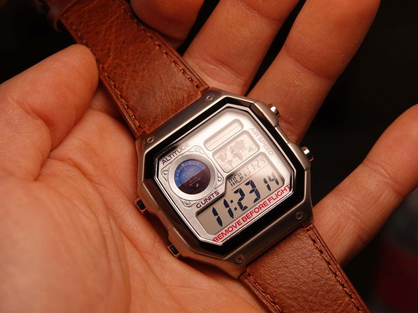 Cockpit Royale – Modified Casio AE-1200 - Pilot Watch - Remove