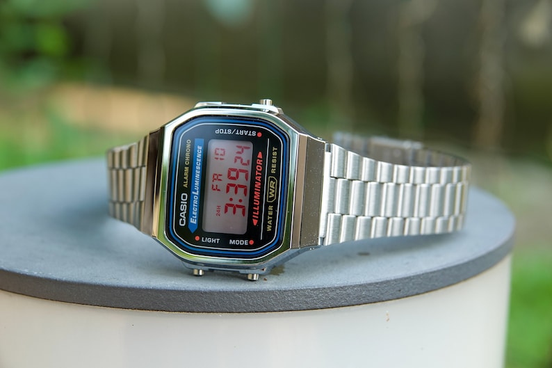 Casio A168 Classic Red Modified Custom Casio A168 With Red Polarizing Screen and Red Numbers - Casio Mod