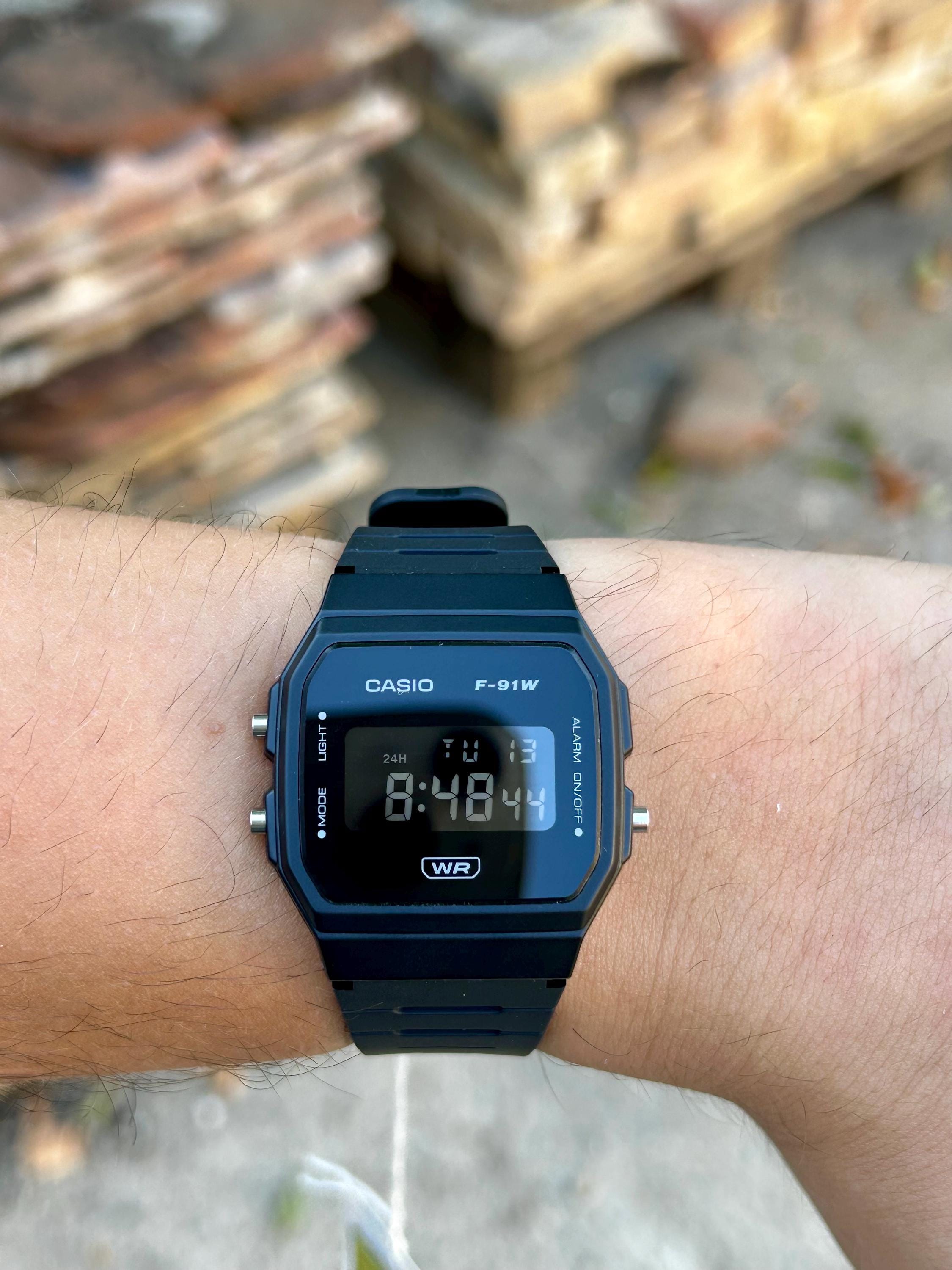 Black casio wrist watch hotsell