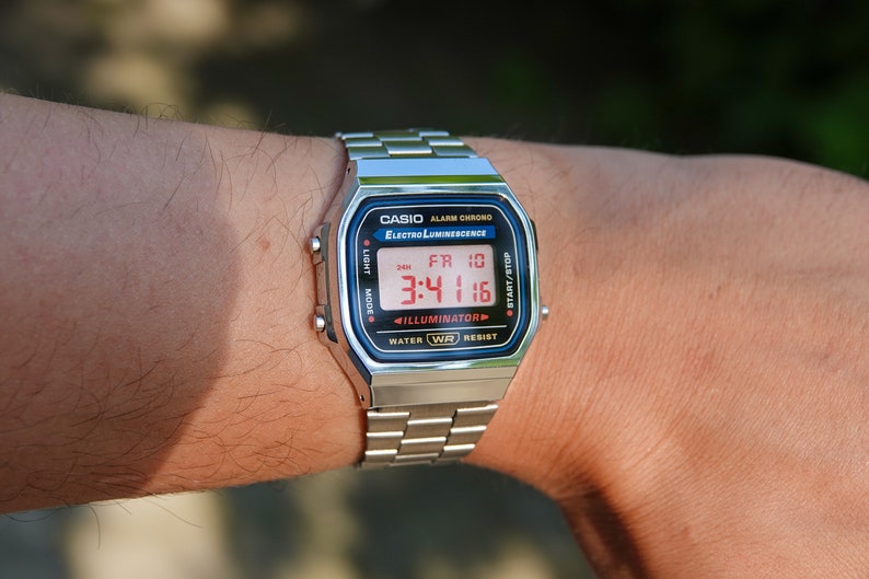 Casio A168 Classic Red Modified Custom Casio A168 With Red Polarizing Screen and Red Numbers - Casio Mod