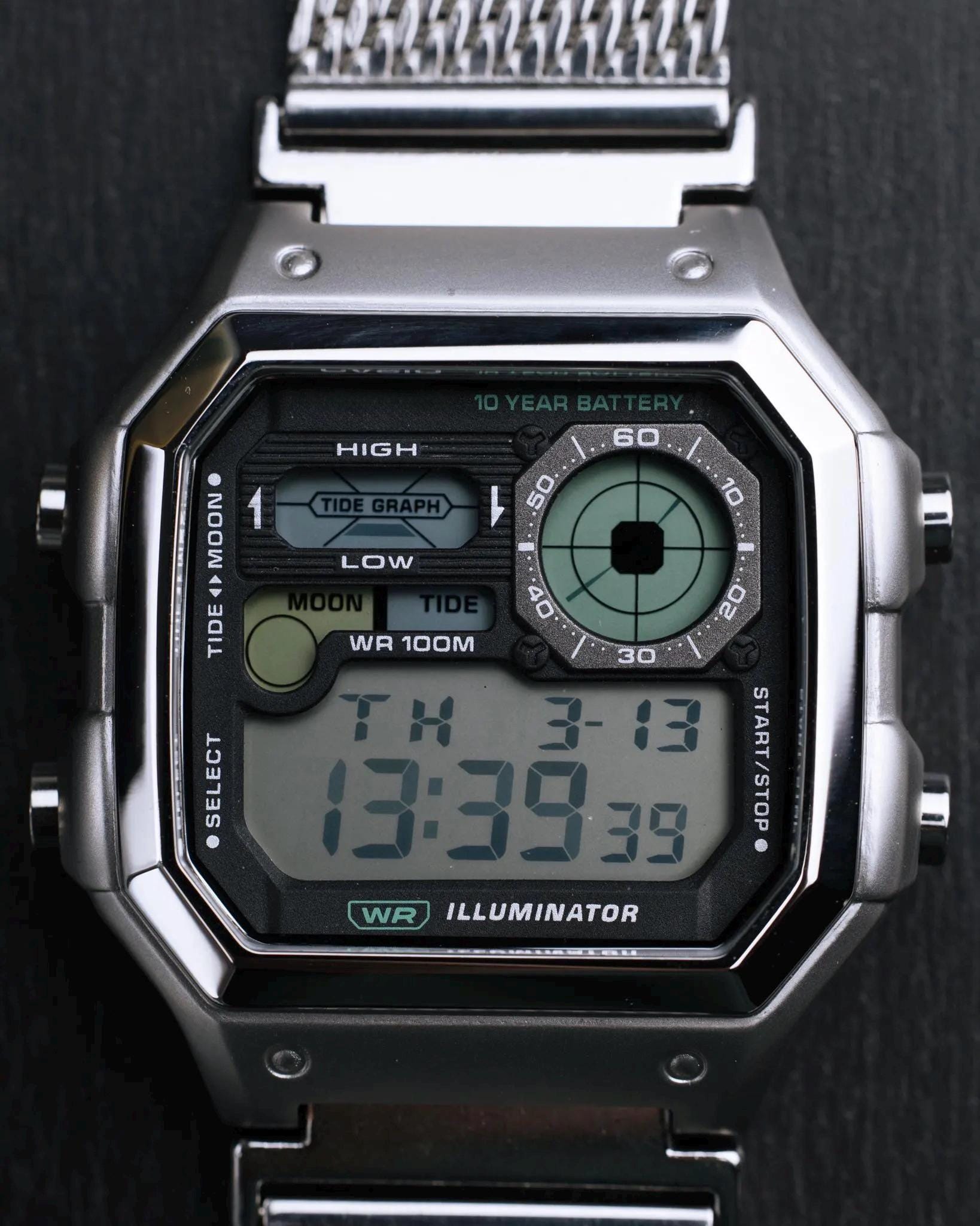 SteelTime – カシオ AE-1200 をベースにした改造腕時計 – ムーン