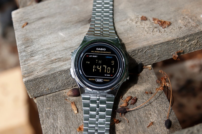 Casio A171 Hydromod Black Modified Casio A171 With Black Screen and Hydromod Oil Fill - Casio Mod