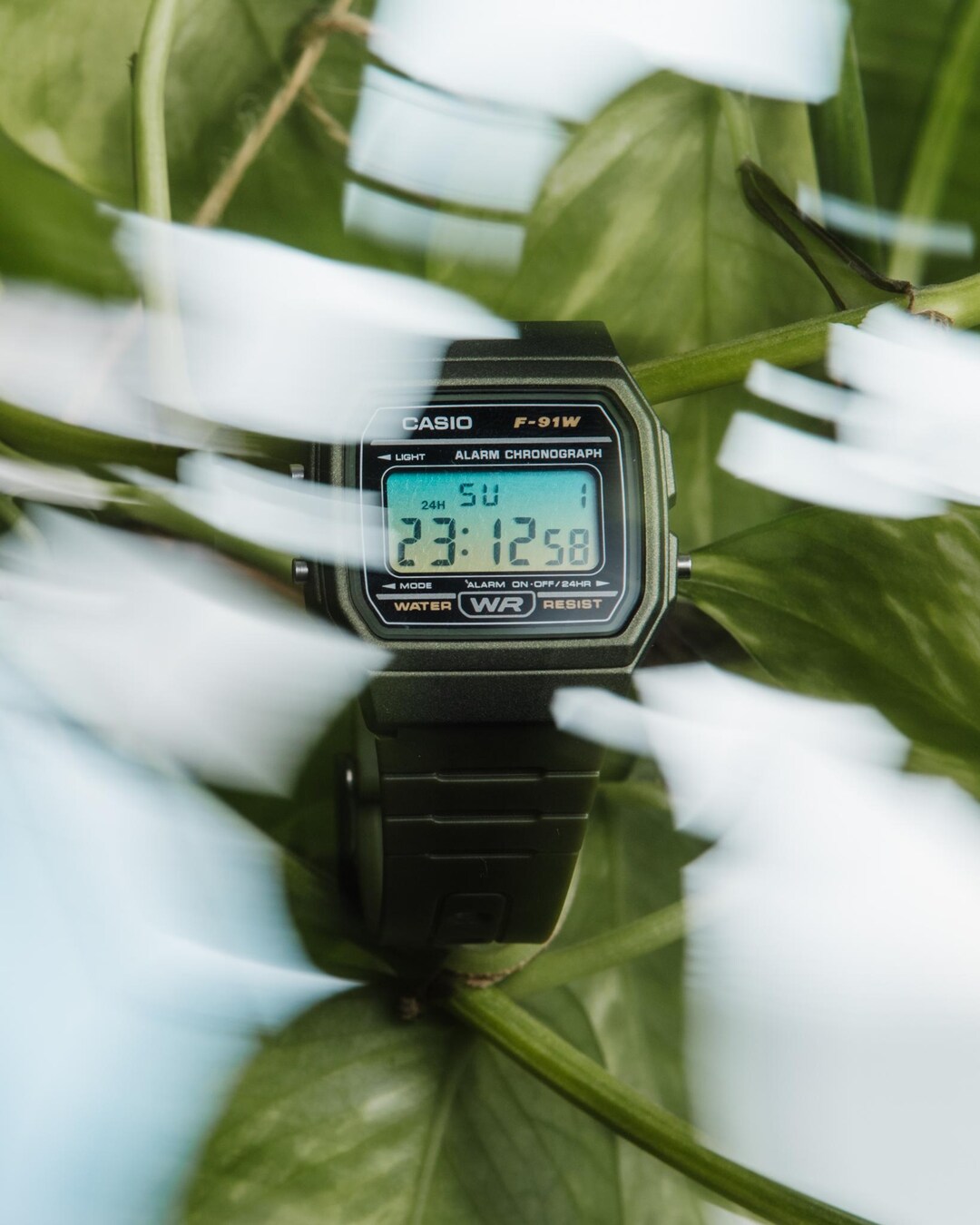 Custom Casio “jungle Tribe F-91” Modified Watch Based on Casio F