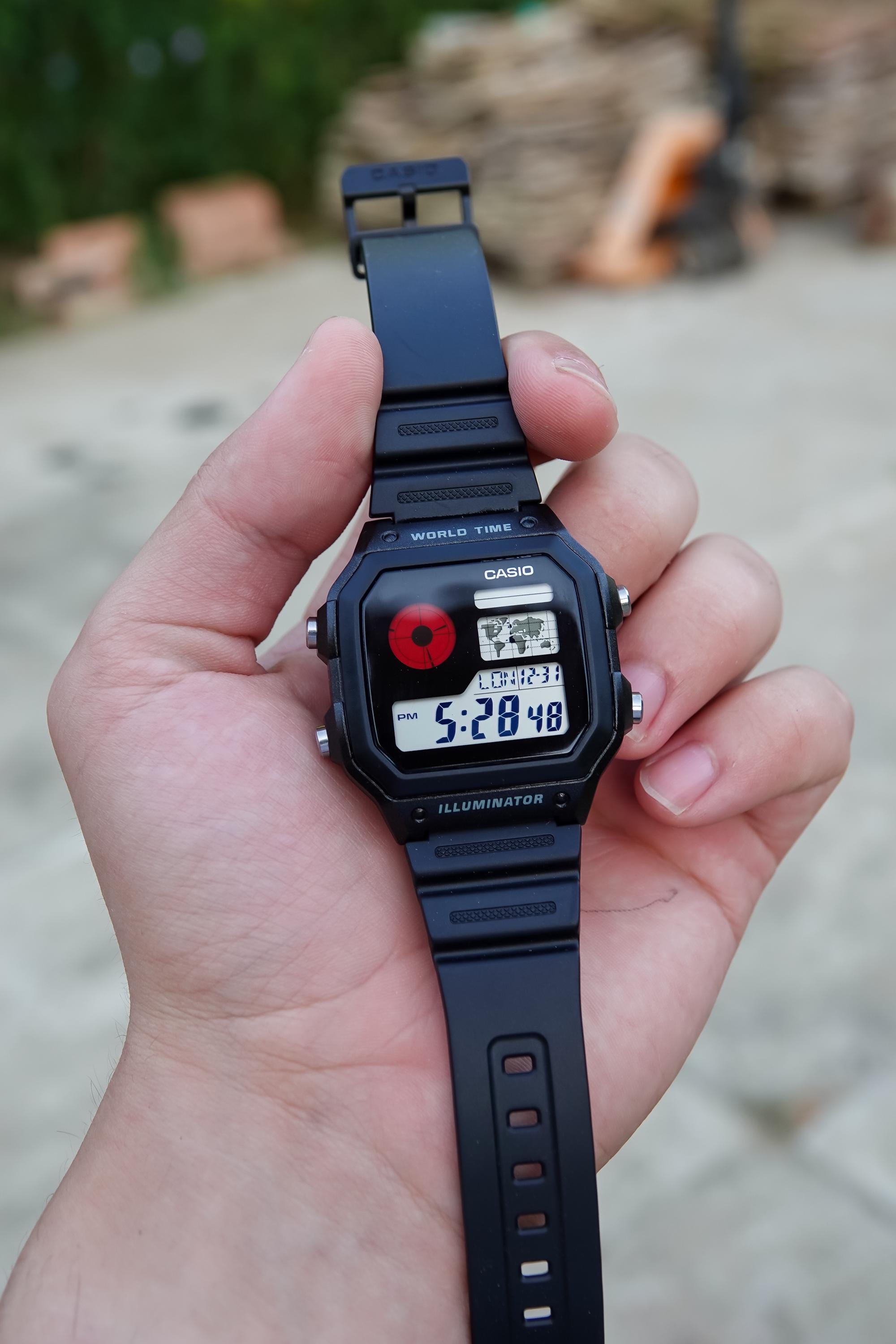 Japan Underground – Modified Watch Based on Casio AE-1200 – Red