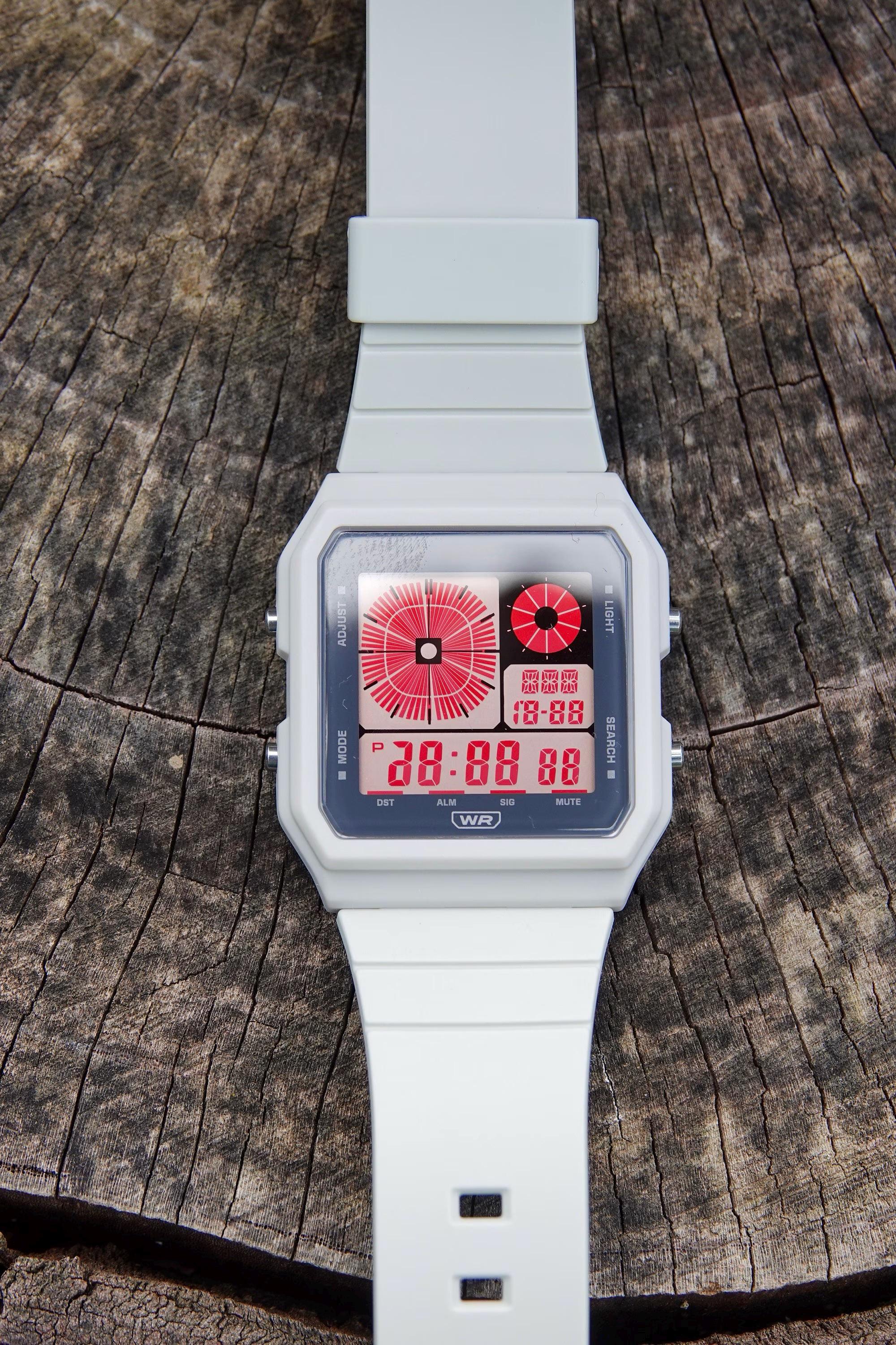 CASIO Sport timers 11 レッドベゼル - 時計オンライン セール