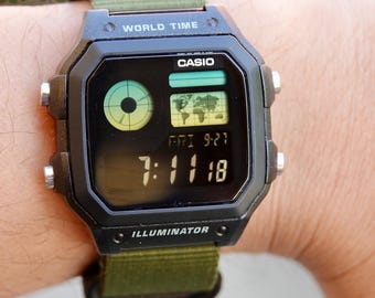 Night Forest – Orologio modificato basato su Casio AE-1200