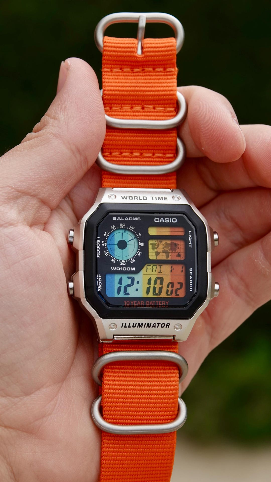 Orange Days – Modified Watch Based on Casio AE-1200 – Orange