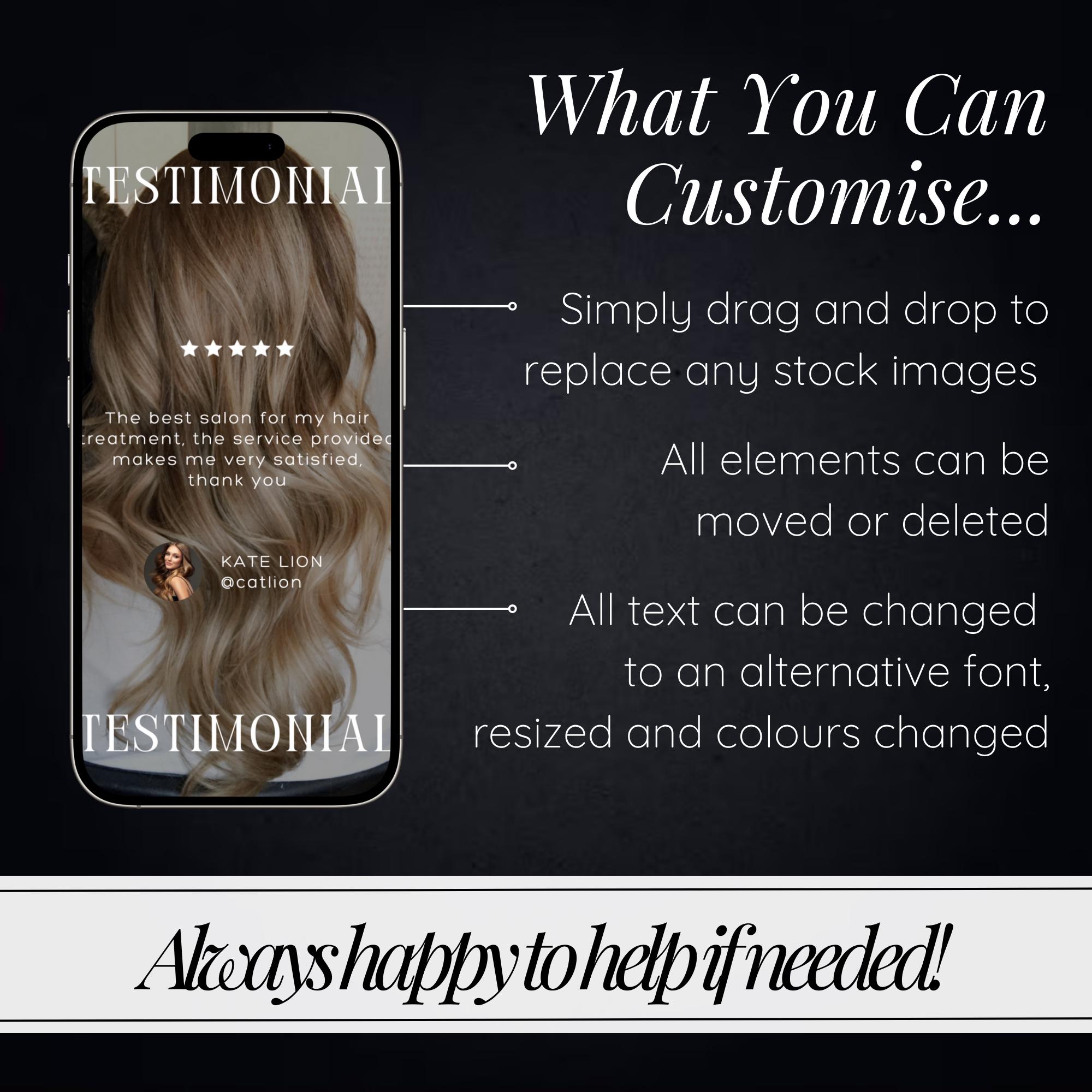 Hair Salon Instagram Templates | Hairdresser Social Media Kit | Canva ...