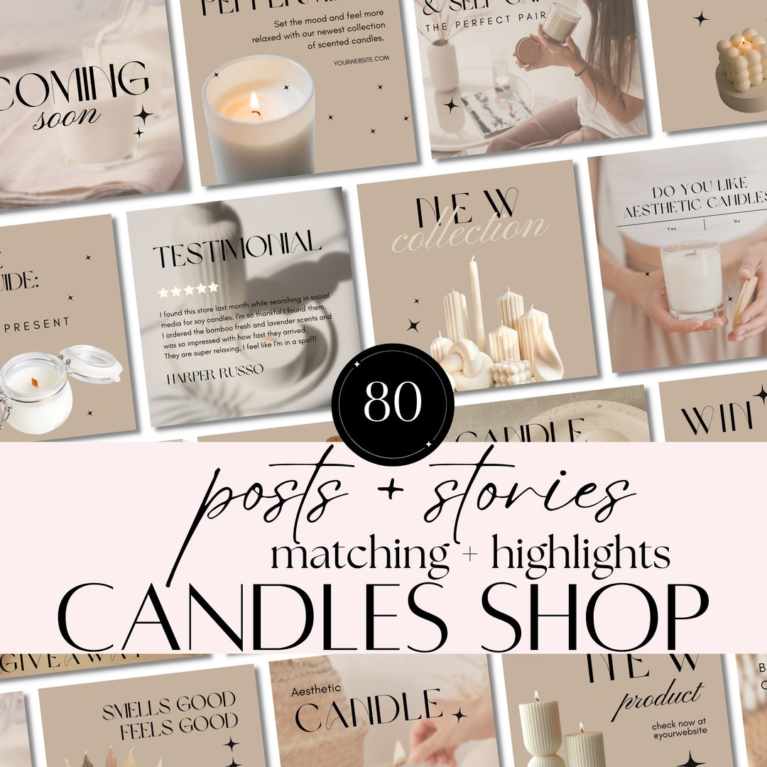 Candle Branding Marketing Templates Canva Designs for Candle Businesses