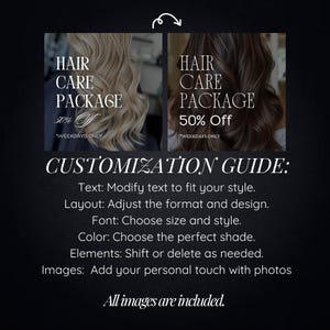 Hair Salon Instagram Templates | Hairdresser Social Media Kit | Canva ...
