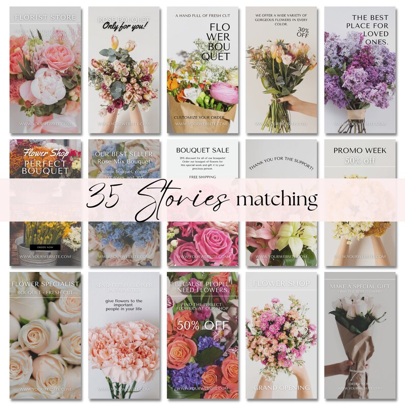 Floral Instagram Highlights Flower Shop Quotes, Florist Business Feed