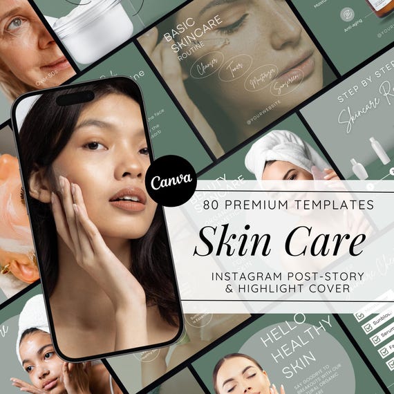 Skincare Instagram Templates: Esthetician Canva Story (Digital Download)
