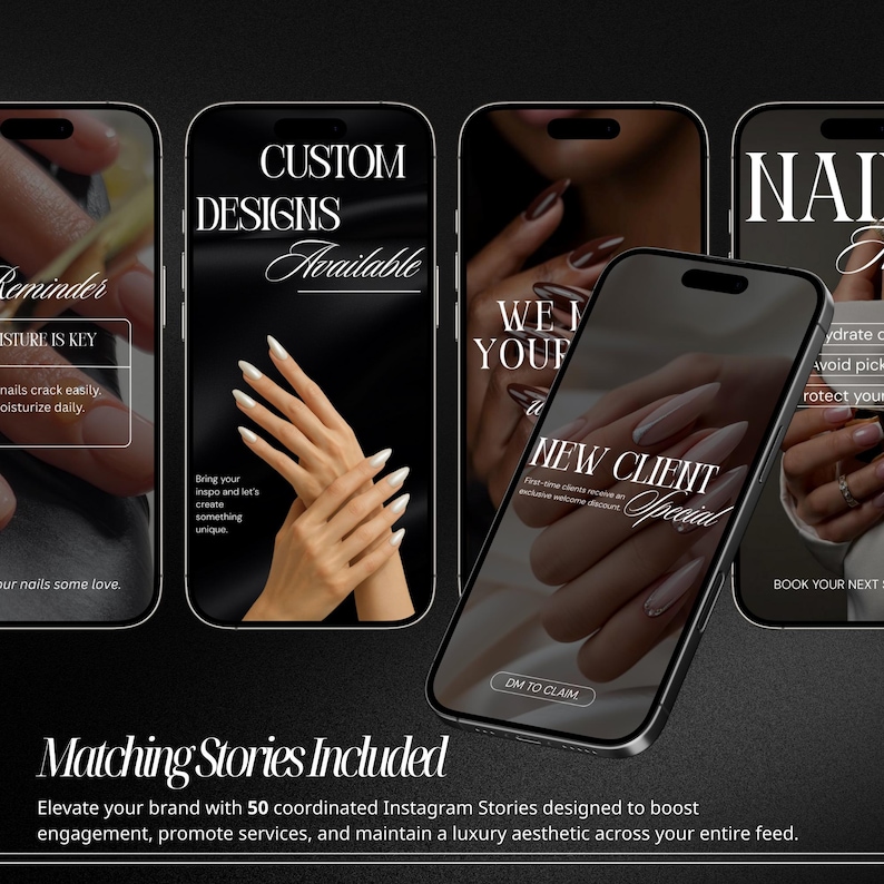 Nail Salon Instagram Templates | 50 Nail Tech Social Media Posts ...