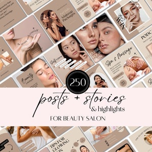 250 Esthetician Instagram Templates For Skincare Social Media | Esthetician Story Covers, Beauty Highlights