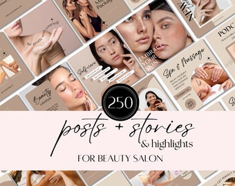 250 Esthetician Instagram Templates For Skincare Social Media | Esthetician Story Covers, Beauty Highlights