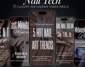 Nail Tech Reels Templates: Canva Instagram Video Kit