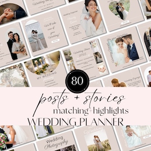 Wedding Planner Instagram Post & Stories Templates (Digital Download)