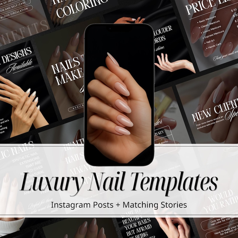 Nail Salon Instagram Templates | 50 Nail Tech Social Media Posts ...