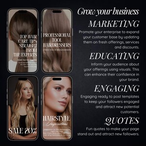 Hair Salon Instagram Templates | Hairdresser Social Media Kit | Canva ...