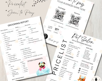 Dog Grooming Instagram Template | Pet Groomer Social Media Kit Canva | Dog Salon Post Stories | Groomer Business Marketing | Pet Business