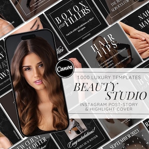 1000 Beauty Business Canva Templates: Instagram Posts & Stories
