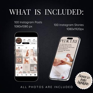 Nail Salon Instagram Templates | Nail Tech Social Media Kit | Canva ...