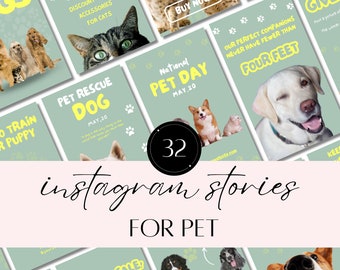 Pet Instagram Story Templates: Dog & Cat Designs (Canva)