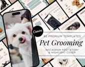 Dog Grooming Instagram Templates: Pet Salon Social Media Tools