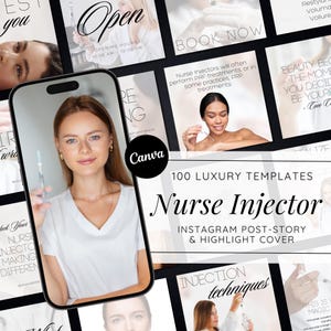 Nurse Injector Instagram Templates: Med Spa Social Media Kit (canva) - Etsy