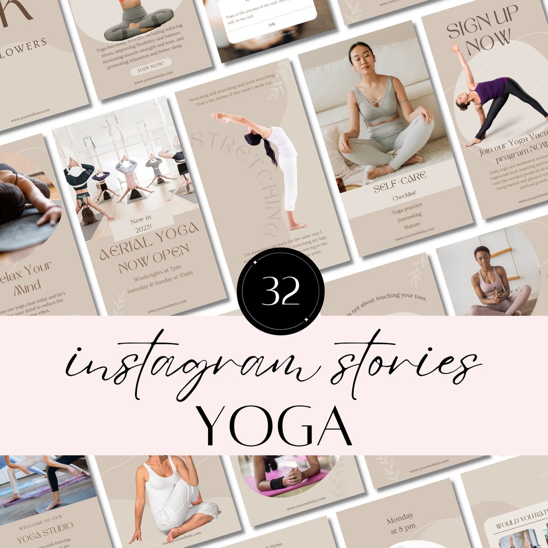 Yoga Instagram Templates | Wellness Social Media Kit | Canva Posts ...