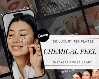 Chemical Peel Instagram Templates: Skincare Canva Posts (100+)