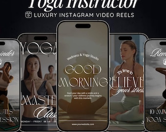 Yoga Instagram Reels Templates: Wellness & Fitness Canva Kit