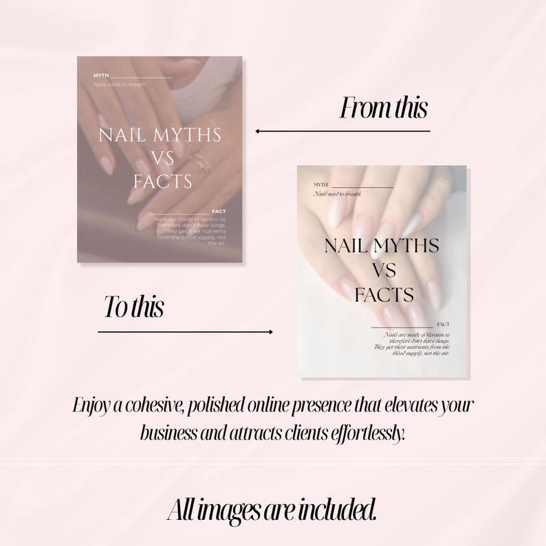 Pink Nail Instagram Templates | Nail Tech Social Media Kit | Canva ...