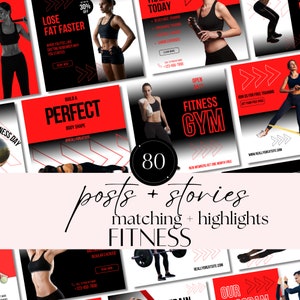 Plantillas de publicaciones de Instagram de fitness: diseños de Canva para gimnasios y entrenadores personales