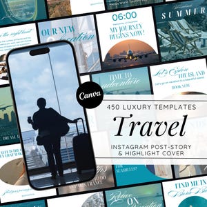 Travel Instagram Templates: Canva Planner, Story & Post
