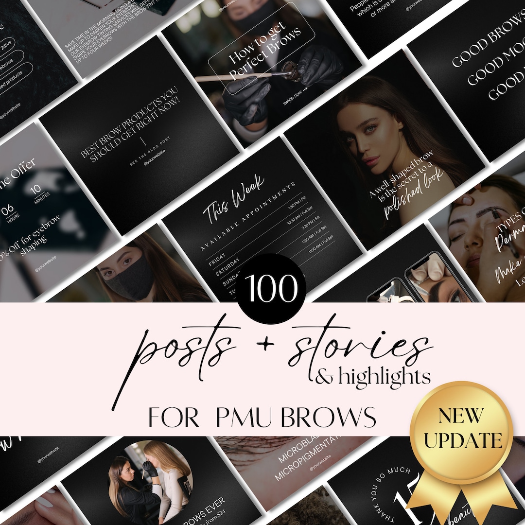 Microblading Instagram Templates for Brow Techs and Tattoo Artists ...