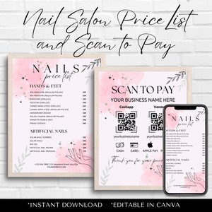 Editable Price List Template, perfect for creating a professional and customizable price list for various services, such as salon beauty menu and makeup services.