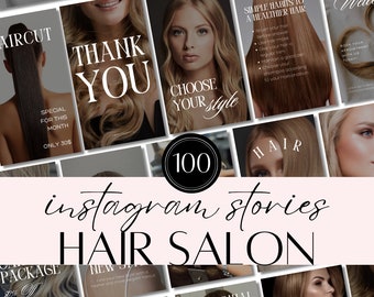 Hair Salon Instagram Canva Templates | Engaging Stories for Hair Stylists | Professional Social Media Kit |  | Hair Social Media Marketing